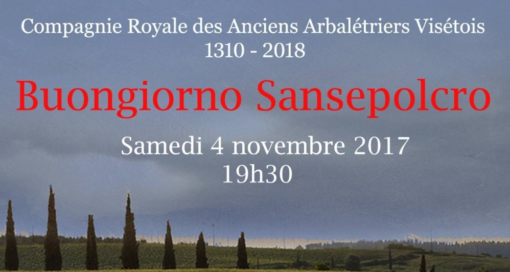 Buongiorno Sansepolcro – Samedi 4 novembre 2017 à 19h30 🗓 🗺