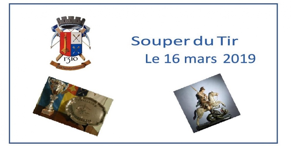 Souper du Tir 2019 – 16 mars 2019 à 19h00 🗓 🗺