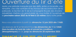 Ouverture du Tir d’été 2025