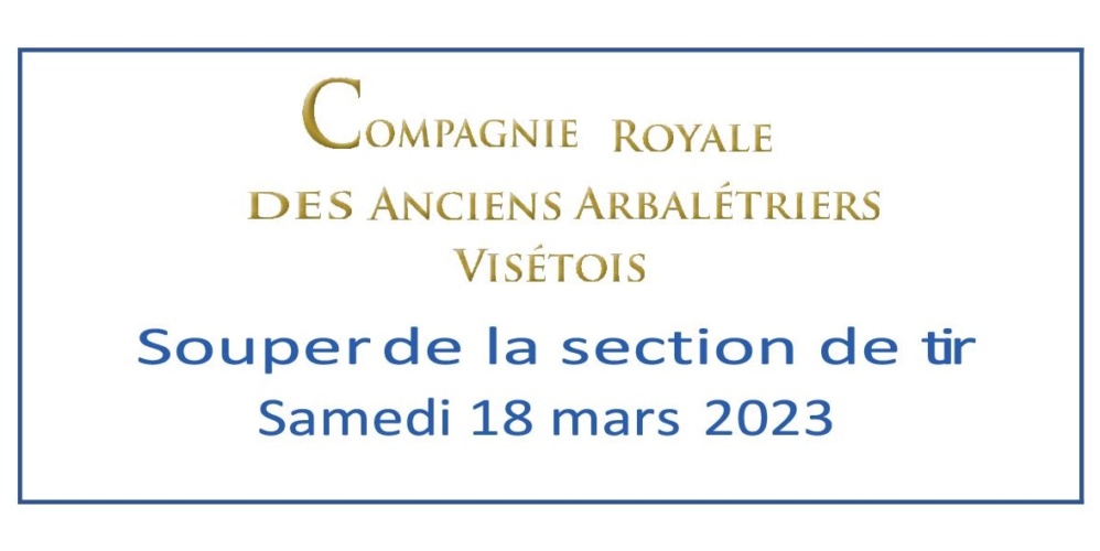 Souper du Tir 2023 – 18 mars 2023 à 18h30 🗓 🗺